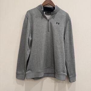 Under Armour Mens Storm SweaterFleece ¼ Zip Pullover XL Heather Gray Coldgear